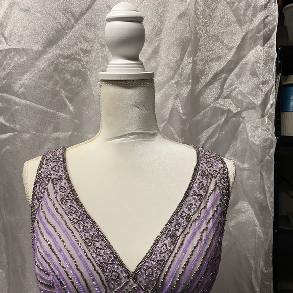 Patra purple bead embellished dress - Picture 4 of 13